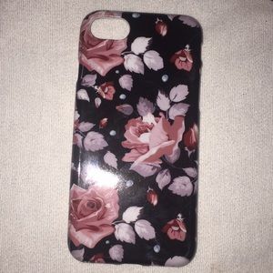 IPhone 6/6s 7 case black and flowers